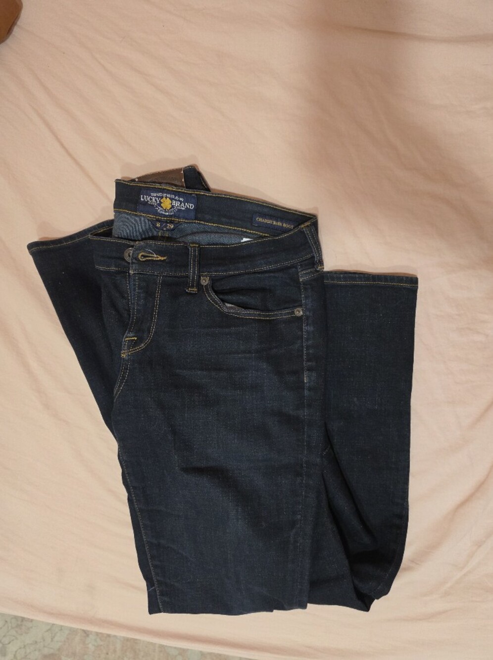 Lucky Brand Women's Dark Indigo Charlie Baby Boot Jeans